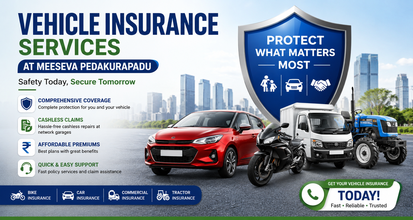 Vehicle Insurance Services in Meeseva Pedakurapadu 